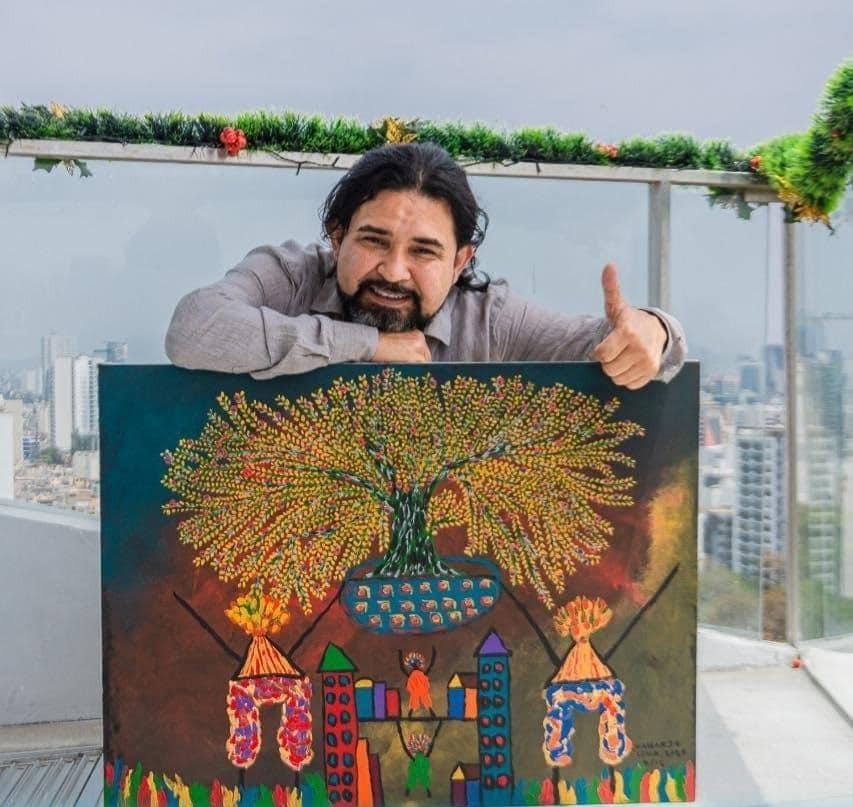 Artista hondureño expone su obra en Colombia
